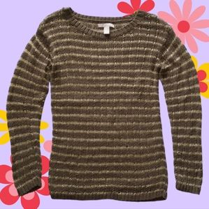 Banana Republic open knit metallic sweater